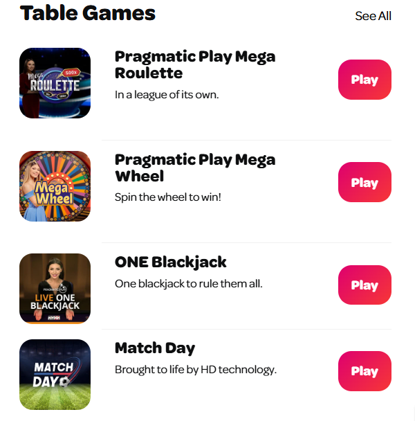 Spin Casino game